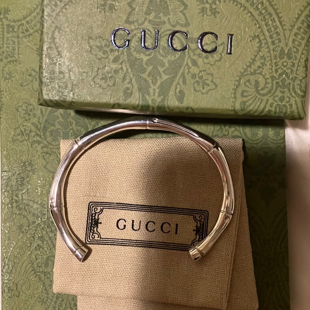 Gucci sterling silver bamboo bracelet